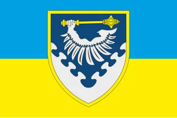 Прапор ПвК «Південь» (повітряне командування «Південь») ЗСУ. Варіант-03
