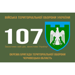 Прапор 107 ОБрТрО ЗСУ (окрема бригада територіальної оборони). Варіант-01