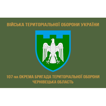 Прапор 107 ОБрТрО ЗСУ (окрема бригада територіальної оборони). Варіант-04