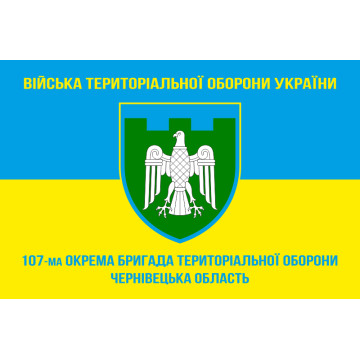 Прапор 107 ОБрТрО ЗСУ (окрема бригада територіальної оборони). Варіант-05