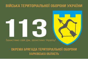 Флаг 113 ОБрТрО ВСУ (отдельная бригада территориальной обороны). Вариант-01