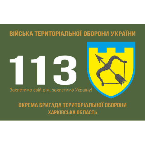 Прапор 113 ОБрТрО ЗСУ (окрема бригада територіальної оборони). Варіант-01