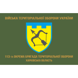 Прапор 113 ОБрТрО ЗСУ (окрема бригада територіальної оборони). Варіант-04 Прапор 113 ОБрТрО ЗСУ (окрема бригада територіальної оборони). Варіант-04