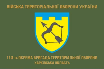 Флаг 113 ОБрТрО ВСУ (отдельная бригада территориальной обороны). Вариант-04