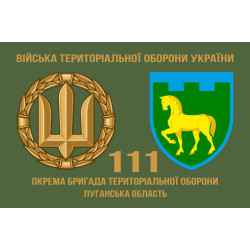 Прапор 111 ОБрТрО ЗСУ (окрема бригада територіальної оборони). Варіант-02 Прапор 111 ОБрТрО ЗСУ (окрема бригада територіальної оборони). Варіант-02