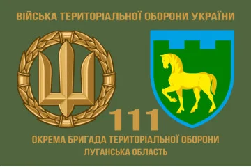 Флаг 111 ОБрТрО ВСУ (отдельная бригада территориальной обороны). Вариант-02 Флаг 111 ОБрТрО ВСУ (отдельная бригада территориальной обороны). Вариант-02