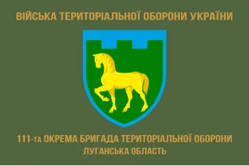 Флаг 111 ОБрТрО ВСУ (отдельная бригада территориальной обороны). Вариант-04 Флаг 111 ОБрТрО ВСУ (отдельная бригада территориальной обороны). Вариант-04