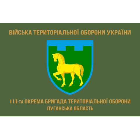 Флаг 111 ОБрТрО ВСУ (отдельная бригада территориальной обороны). Вариант-04 Флаг 111 ОБрТрО ВСУ (отдельная бригада территориальной обороны). Вариант-04