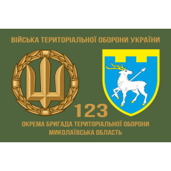 Прапор 123 ОБрТрО ЗСУ (окрема бригада територіальної оборони). Варіант-02