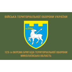 Прапор 123 ОБрТрО ЗСУ (окрема бригада територіальної оборони). Варіант-04
