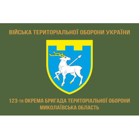 Прапор 123 ОБрТрО ЗСУ (окрема бригада територіальної оборони). Варіант-04