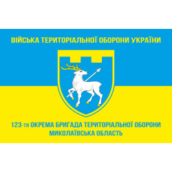 Прапор 123 ОБрТрО ЗСУ (окрема бригада територіальної оборони). Варіант-05