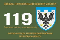 Прапор 119 ОБрТрО ЗСУ (окрема бригада територіальної оборони). Варіант-01