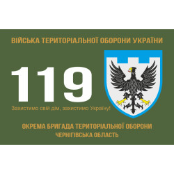 Прапор 119 ОБрТрО ЗСУ (окрема бригада територіальної оборони). Варіант-01