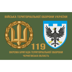 Прапор 119 ОБрТрО ЗСУ (окрема бригада територіальної оборони). Варіант-02