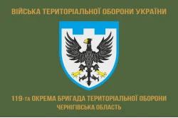 Прапор 119 ОБрТрО ЗСУ (окрема бригада територіальної оборони). Варіант-04 Прапор 119 ОБрТрО ЗСУ (окрема бригада територіальної оборони). Варіант-04