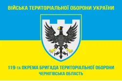 Прапор 119 ОБрТрО ЗСУ (окрема бригада територіальної оборони). Варіант-05 Прапор 119 ОБрТрО ЗСУ (окрема бригада територіальної оборони). Варіант-05