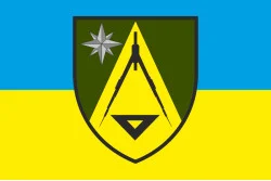 Прапор 22 ВКЧ (військово-картографічна частина) ЗСУ. Варіант-01