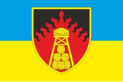 Прапор РАЦ (розрахунково-аналітичний центр) Командування Сил підтримки ЗСУ. Варіант-01