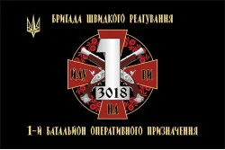 Флаг 1 БОН (батальон оперативного назначения) БрШР НГУ. Вариант-01 Флаг 1 БОН (батальон оперативного назначения) БрШР НГУ. Вариант-01