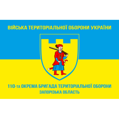 Прапор 110 ОБрТрО ЗСУ (окрема бригада територіальної оборони). Варіант-05