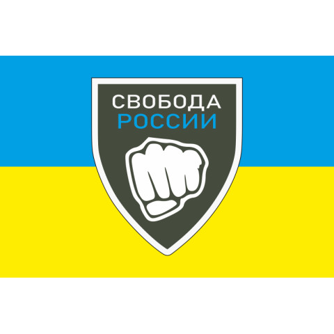 Флаг Легиона «Свобода России» ВСУ. Вариант-02