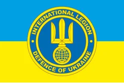 Флаг Интернационального легиона ТрО Украины. Вариант-02 Флаг Интернационального легиона ТрО Украины. Вариант-02