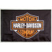 Флаг любителей Harley-Davidson Motor Company (рус. Харли-Дэвидсон). Вариант-01 Флаг любителей Harley-Davidson Motor Company (рус. Харли-Дэвидсон). Вариант-01