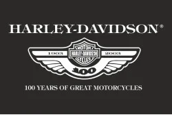 Флаг любителей Harley-Davidson (рус. Харли-Дэвидсон)-100 лет. Вариант-01