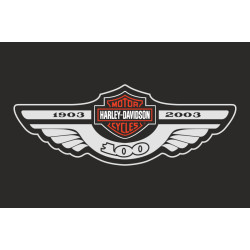Прапор любителів Harley-Davidson (укр. Харлі-Девідсон)-100 років. Варіант-02 Прапор любителів Harley-Davidson (укр. Харлі-Девідсон)-100 років. Варіант-02