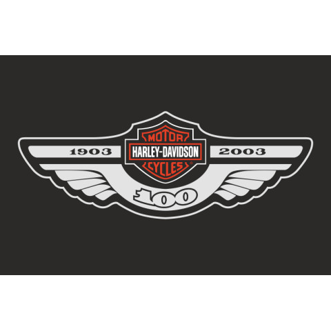 Флаг любителей Harley-Davidson (рус. Харли-Дэвидсон)-100 лет. Вариант-02 Флаг любителей Harley-Davidson (рус. Харли-Дэвидсон)-100 лет. Вариант-02