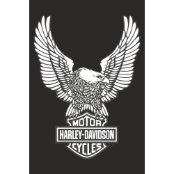 Флаг любителей Harley-Davidson (рус. Харли-Дэвидсон). Вариант-12