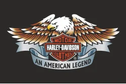 Прапор любителів Harley-Davidson, An American legend. Варіант-01 Прапор любителів Harley-Davidson, An American legend. Варіант-01