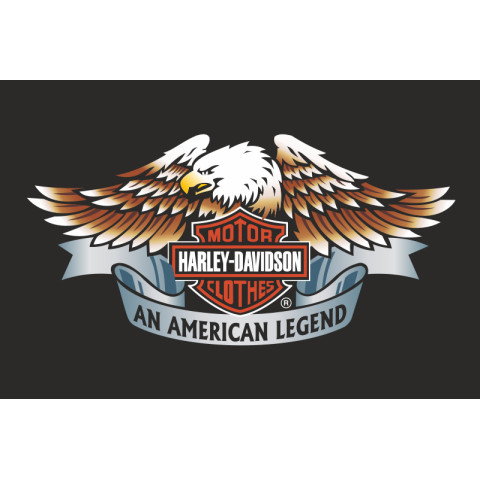 Флаг любителей Harley-Davidson, An American legend. Вариант-01