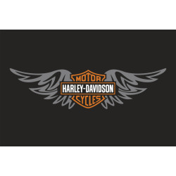 Флаг любителей Harley-Davidson (рус. Харли-Дэвидсон). Вариант-09