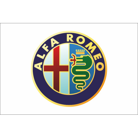 Флаг любителей Alfa Romeo (рус. Альфа Ромео). Вариант-01 Флаг любителей Alfa Romeo (рус. Альфа Ромео). Вариант-01