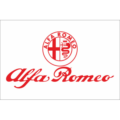 Флаг любителей Alfa Romeo (рус. Альфа Ромео). Вариант-03 Флаг любителей Alfa Romeo (рус. Альфа Ромео). Вариант-03