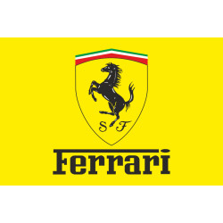 Флаг любителей Ferrari (рус. Феррари). Вариант-03