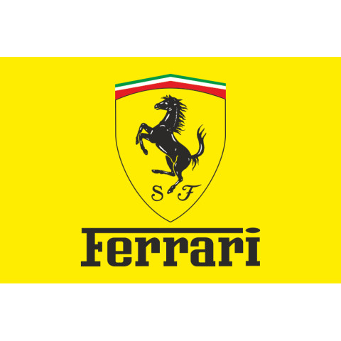 Флаг любителей Ferrari (рус. Феррари). Вариант-03
