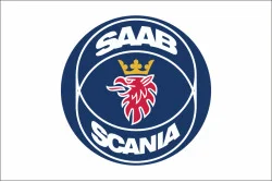 Прапор любителів SAAB-SCANIA (укр. СААБ-СКАНІЯ). Варіант-01 Прапор любителів SAAB-SCANIA (укр. СААБ-СКАНІЯ). Варіант-01