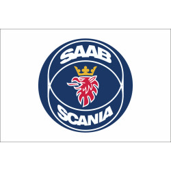 Прапор любителів SAAB-SCANIA (укр. СААБ-СКАНІЯ). Варіант-01 Прапор любителів SAAB-SCANIA (укр. СААБ-СКАНІЯ). Варіант-01