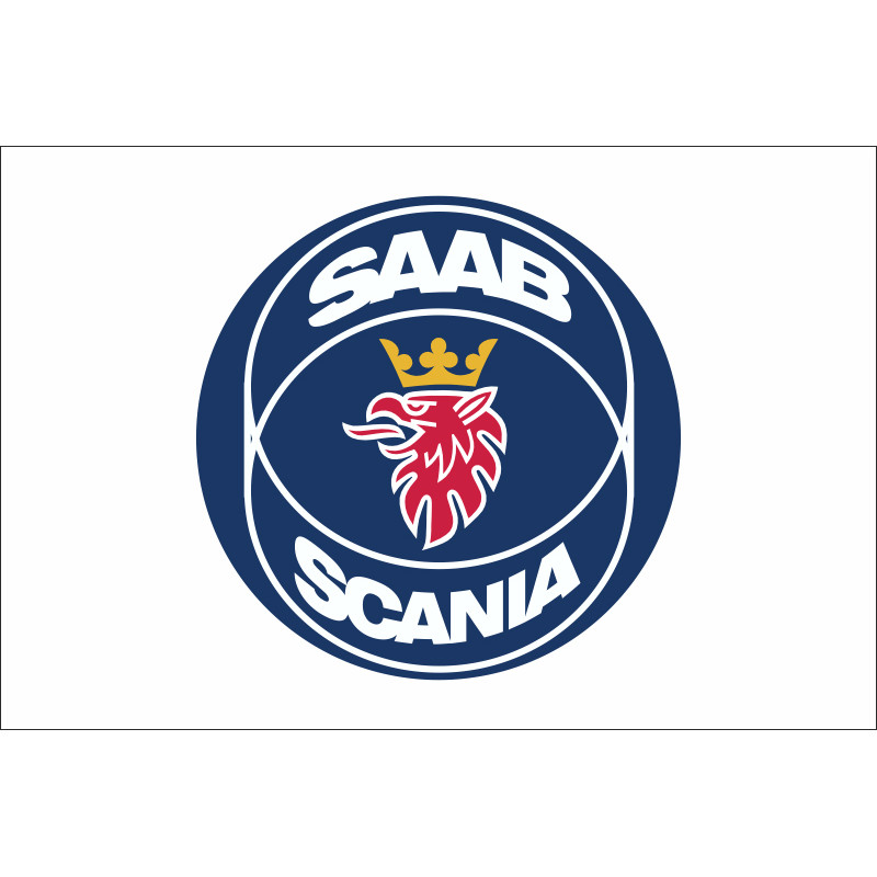 Прапор любителів SAAB-SCANIA (укр. СААБ-СКАНІЯ). Варіант-01 Прапор любителів SAAB-SCANIA (укр. СААБ-СКАНІЯ). Варіант-01