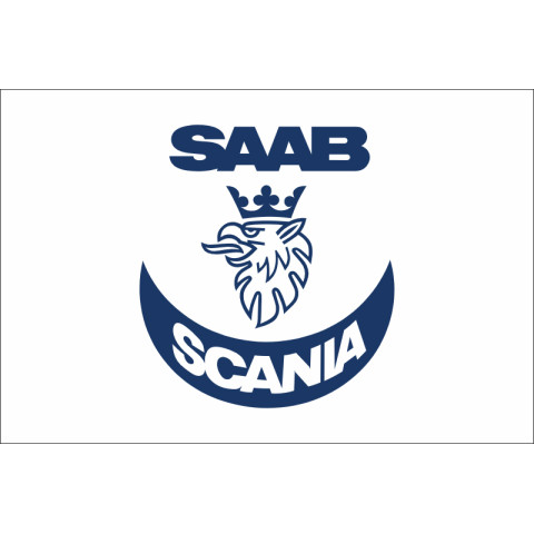 Прапор любителів SAAB-SCANIA (укр. СААБ-СКАНІЯ). Варіант-02 Прапор любителів SAAB-SCANIA (укр. СААБ-СКАНІЯ). Варіант-02