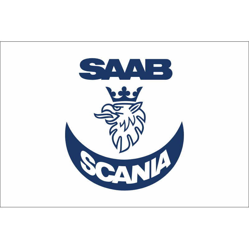 Прапор любителів SAAB-SCANIA (укр. СААБ-СКАНІЯ). Варіант-02 Прапор любителів SAAB-SCANIA (укр. СААБ-СКАНІЯ). Варіант-02