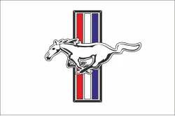 Флаг любителей Ford Mustang (рус. Форд Мустанг). Вариант-01 Флаг любителей Ford Mustang (рус. Форд Мустанг). Вариант-01