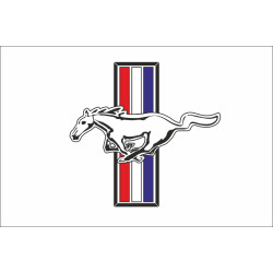 Флаг любителей Ford Mustang (рус. Форд Мустанг). Вариант-01