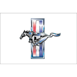 Флаг любителей Ford Mustang (рус. Форд Мустанг). Вариант-02