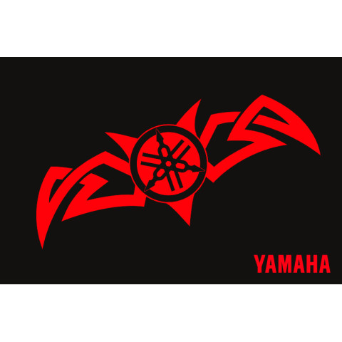 Флаг любителей Yamaha (рус. Ямаха). Вариант-06 Флаг любителей Yamaha (рус. Ямаха). Вариант-06