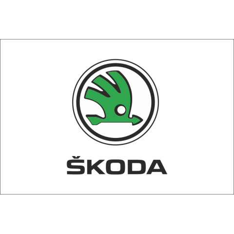 Флаг любителей Škoda (рус. Шкода). Вариант-03