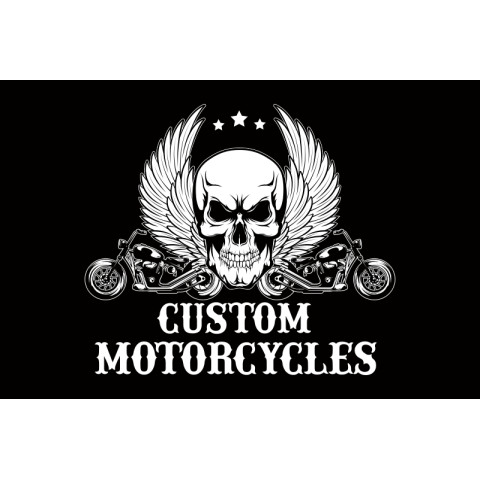 Прапор Custom Motorcycles. Варіант-01